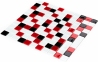 Мозаика стеклянная Kotto Keramika GM 4007 C3 Black/Red M/White 300х300 мм 0