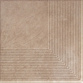 Ступень угловая клинкерная Paradyz Viano beige struktura 30x30 см