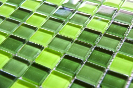 Стеклянная мозаика Керамик Полесье Crystal Green Mix 300х300х6 мм