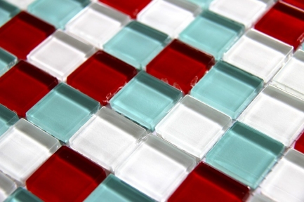 Стеклянная мозаика Керамик Полесье Crystal Red Blue 300х300х6 мм