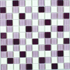 Стеклянная мозаика Керамик Полесье Silver Light Lilac 300х300х6 мм