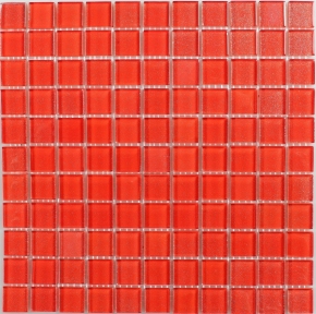 Стеклянная мозаика Керамик Полесье Silver Red 300х300х6 мм