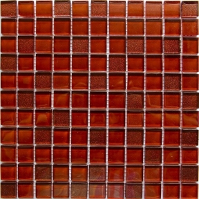 Стеклянная мозаика Керамик Полесье Glam Brown 300х300х6 мм