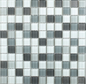 Стеклянная мозаика Керамик Полесье Silver Grey Mix 300х300х6 мм
