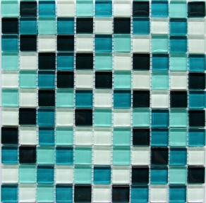 Стеклянная мозаика Керамик Полесье Crystal Blue Lagoon 300х300х6 мм