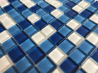 Стеклянная мозаика Керамик Полесье Silver Blue Mix SV-03 300х300х6 мм