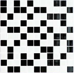 Мозаика стеклянная Kotto Keramika GM 4001 C2 Black/White 300х300 мм