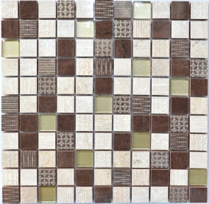 Мозаика керамическая Kotto Keramika СМ 3042 С3 Beige-Eboni-Gold 300х300 мм