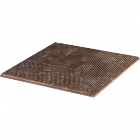 Ступень угловая клинкерная Paradyz Ilario brown struktura 30x30 см