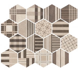 Плитка керамогранит Equipe Hexatile Cement Geo Sand 22100 17,5х20 см