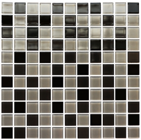 Мозаика стеклянная Kotto Keramika GM 4008 C3 Black/Gray M/Gray W 300х300 мм