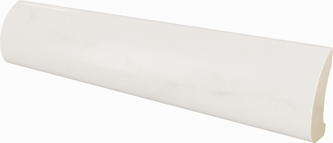 Бордюр для керамогрнитной плитки Equipe Pencil Bullnose Carrara Gloss 23104 3х15 см