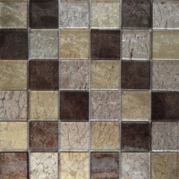Мозаика стеклянная VIVACER Mix Grey 300x300 мм