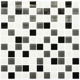 Мозаика стеклянная Kotto Keramika GM 4034 C3 Gray M/Gray W/White 300х300 мм