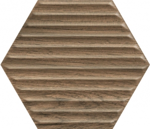Керамическая плитка Paradyz Serene Brown Heksagon Struktura Sciana G1 19,8х17,1 см