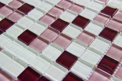 Стеклянная мозаика Керамик Полесье Crystal Light Lilac 300х300х6 мм