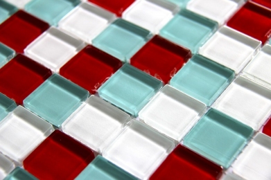 Стеклянная мозаика Керамик Полесье Crystal Red Blue 300х300х6 мм