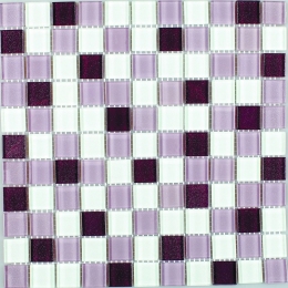 Стеклянная мозаика Керамик Полесье Silver Light Lilac 300х300х6 мм
