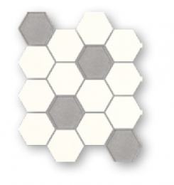 Настенная плитка Paradyz Uniwersalna Mozaika Prasowana Hexagon Bianco Mix 220х255 мм (1179592)