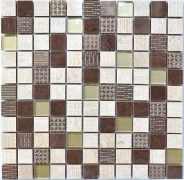 Мозаика керамическая Kotto Keramika СМ 3042 С3 Beige-Eboni-Gold 300х300 мм