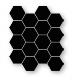 Настенная плитка Paradyz Uniwersalna Mozaika Prasowana Hexagon Nero 220х255 мм (1179591)