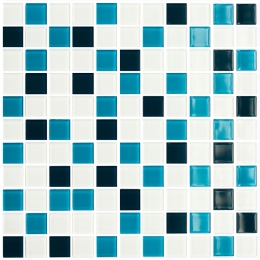 Мозаика стеклянная Kotto Keramika GM 4021 C3 Cerulean D/Cerulean M/White 300х300 мм