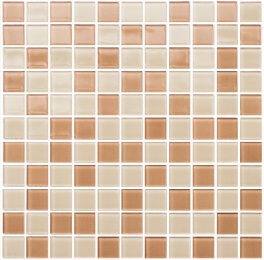 Мозаика стеклянная Kotto Keramika GM 4038 C2 Beige M/Beige W 300х300 мм