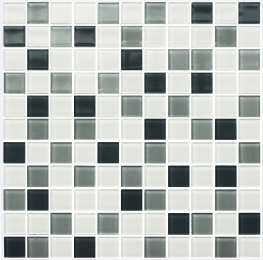 Мозаика стеклянная Kotto Keramika GM 4043 C3 Steel D/Steel M/White 300х300 мм