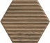 Керамическая плитка Paradyz Serene Brown Heksagon Struktura Sciana G1 19,8х17,1 см